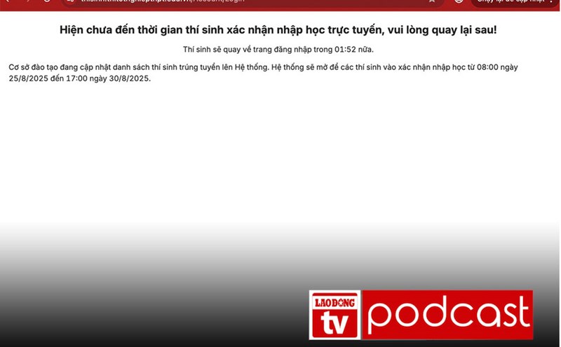 Morning news August 26: Ministry of Education and Training explains the problem of the admission confirmation system error