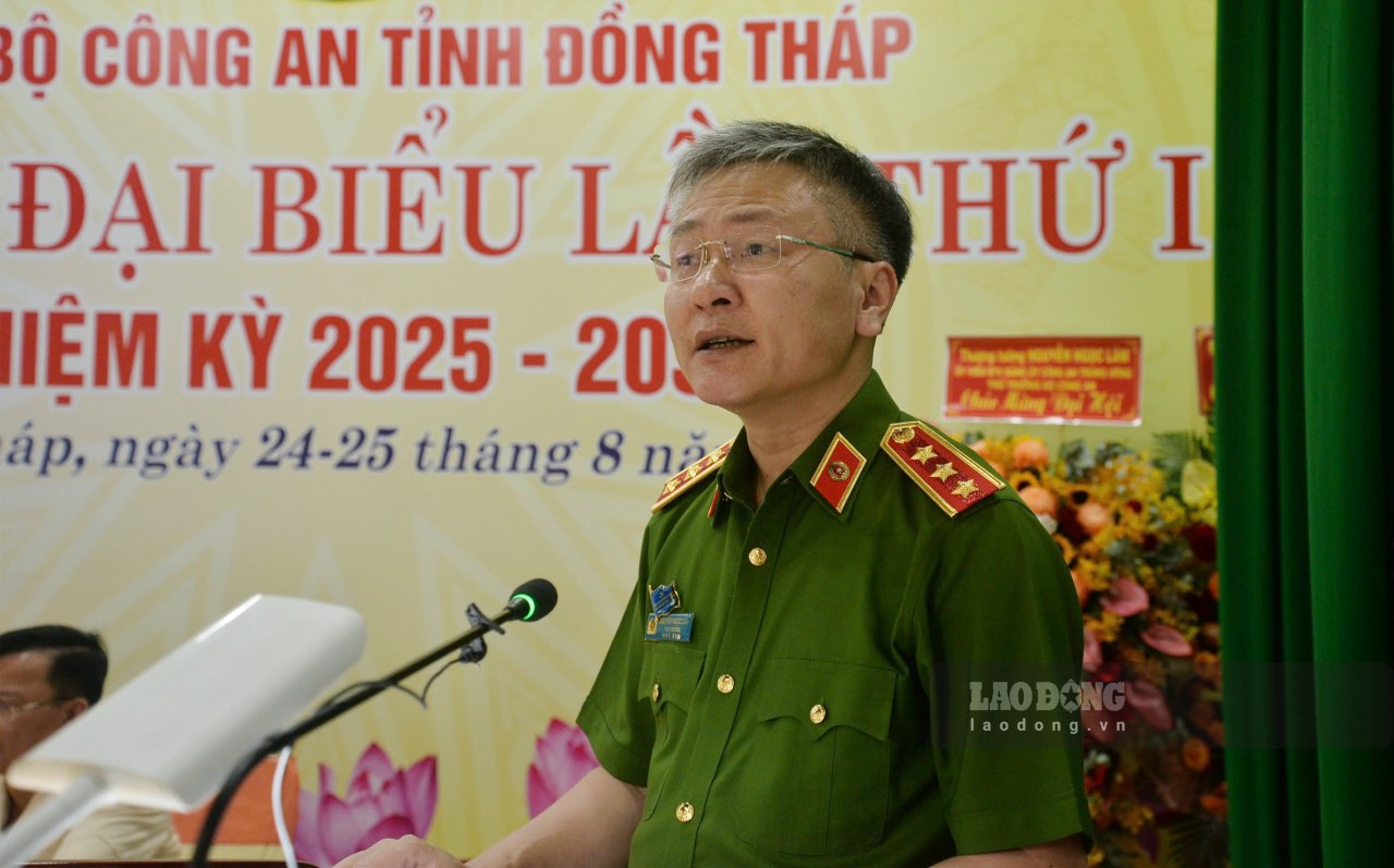 Thuong tuong Nguyen Ngoc Lam - phat bieu tai Dai hoi. Anh: Thanh Nhan