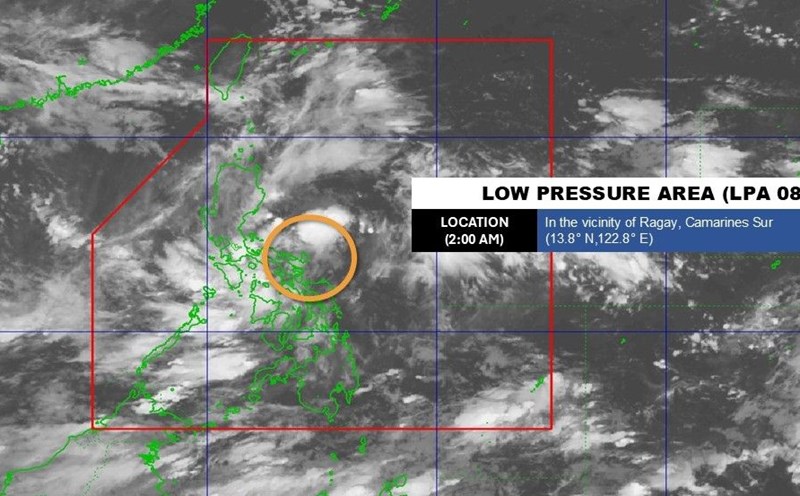 The low pressure formed right after storm No. 5, in the Philippines on the morning of August 26. Photo: PAGASA