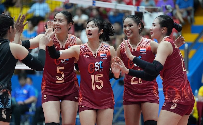 The Thai women's volleyball team met the Netherlands in the final match of the group stage of the World Championship. Photo: VFV