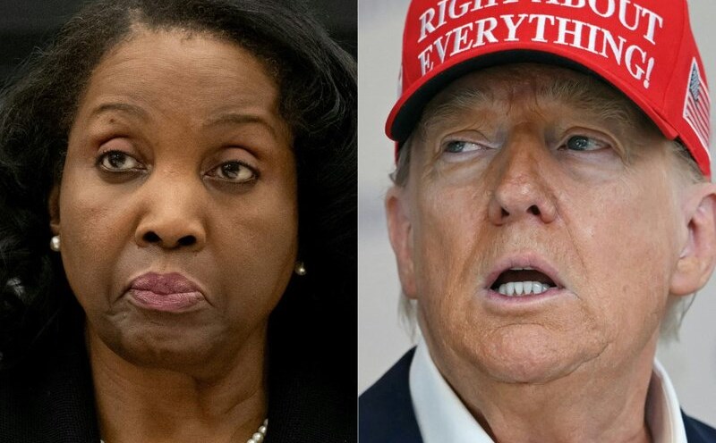 Lisa Cook and US President Donald Trump. Photo: AFP