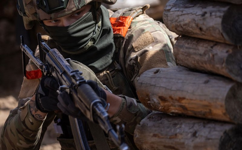 Ukrainian soldiers during a drill with the French army in Poland, April 25, 2025. Photo: AFP