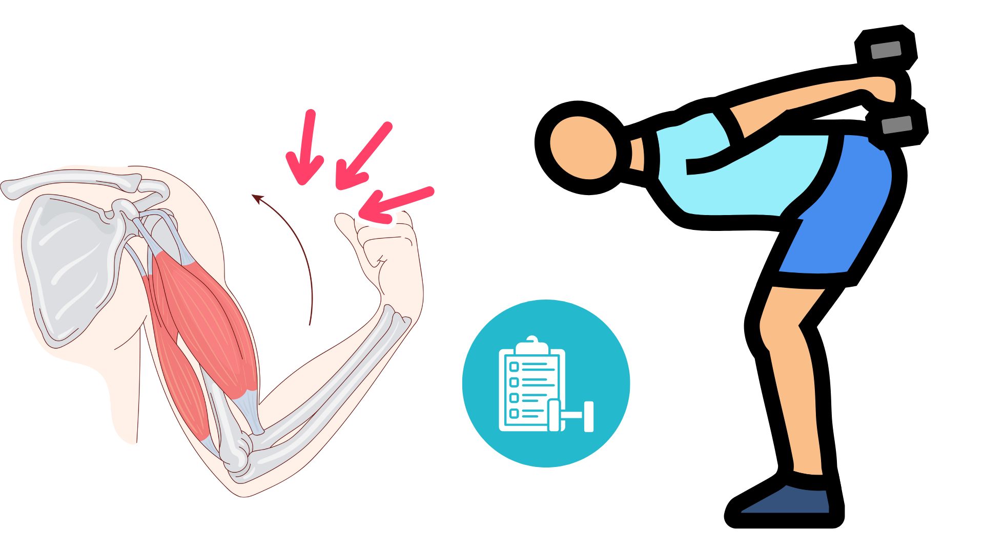 Tricep kickbacks help tone your arms and keep you healthy after your 45th birthday. Graphics: Thanh Thanh