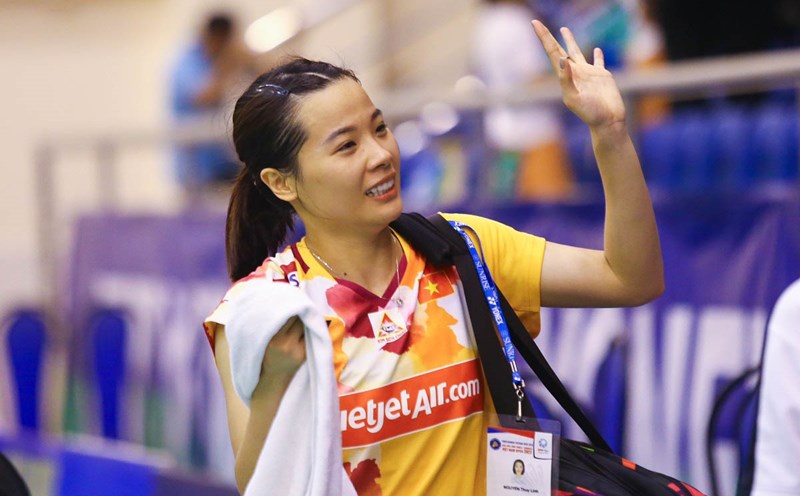 Nguyen Thuy Linh had an impressive victory at the badminton World Championship. Photo: Thanh Vu