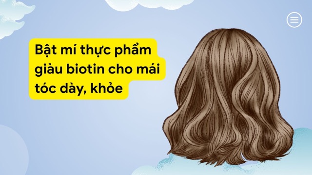 Foods containing biotin help maintain strong hair and nails. Graphic photo: Huong Son