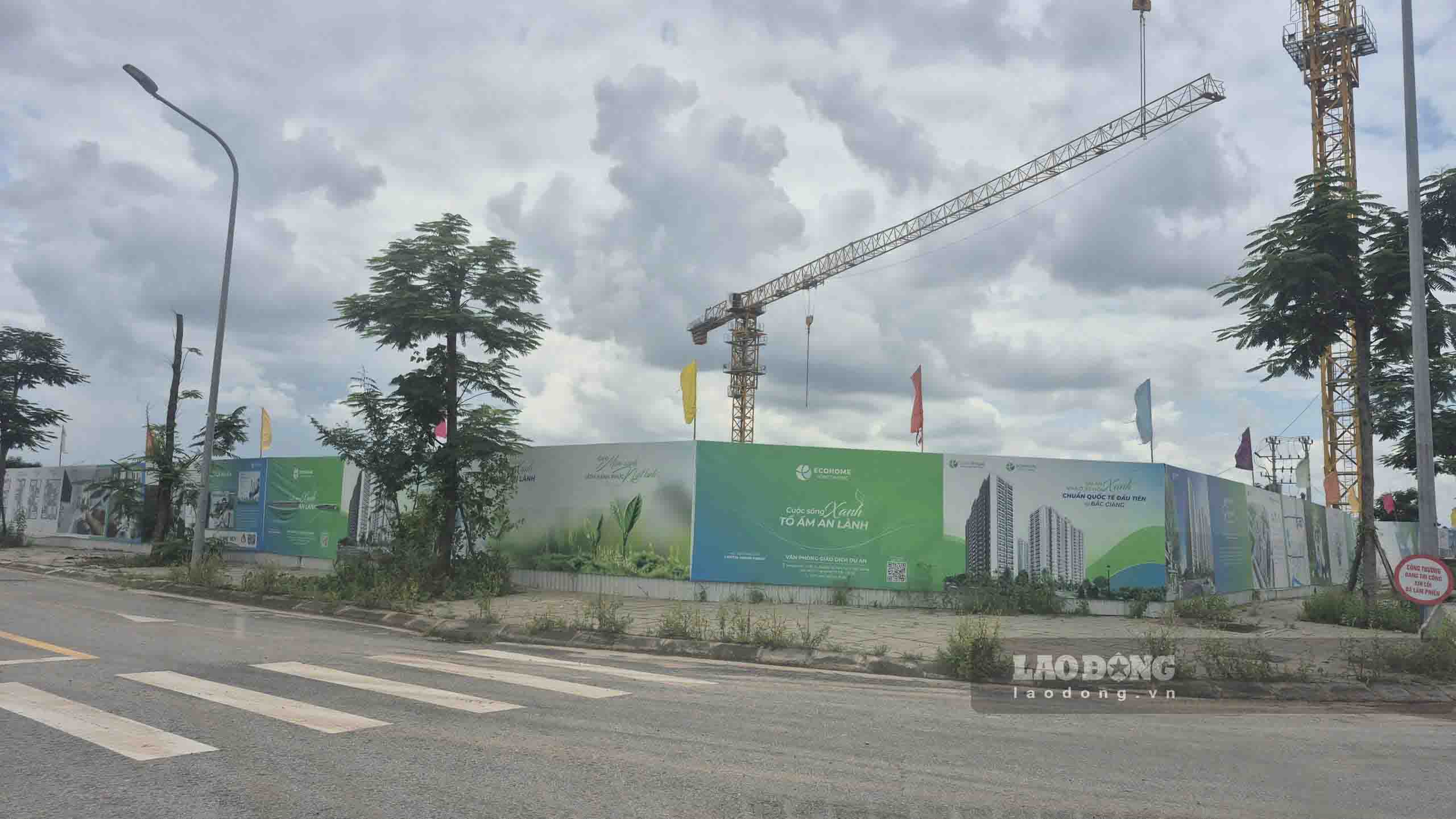 Bên ngoài dự án NOXH Ecohome Sông Thương. Ảnh: Trần Tuấn