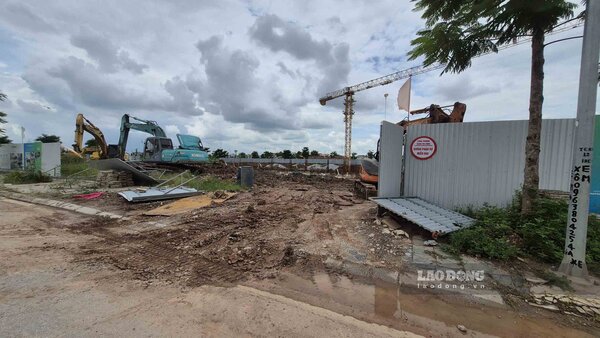 Hiện trạng dự án NƠXH Ecohome Sông Thương (tỉnh Bắc Ninh), ảnh chụp ngày 24.7.2025. Ảnh: Trần Tuấn