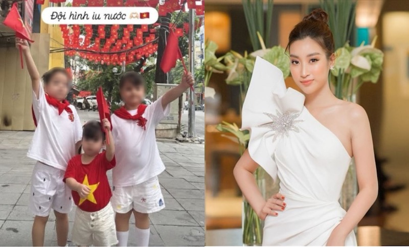 Miss Do My Linh shows off photos of her daughter and two grandchildren. Photo: Taken from personal page