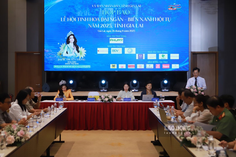 Quang canh buoi hop bao. Anh: Hoai Phuong