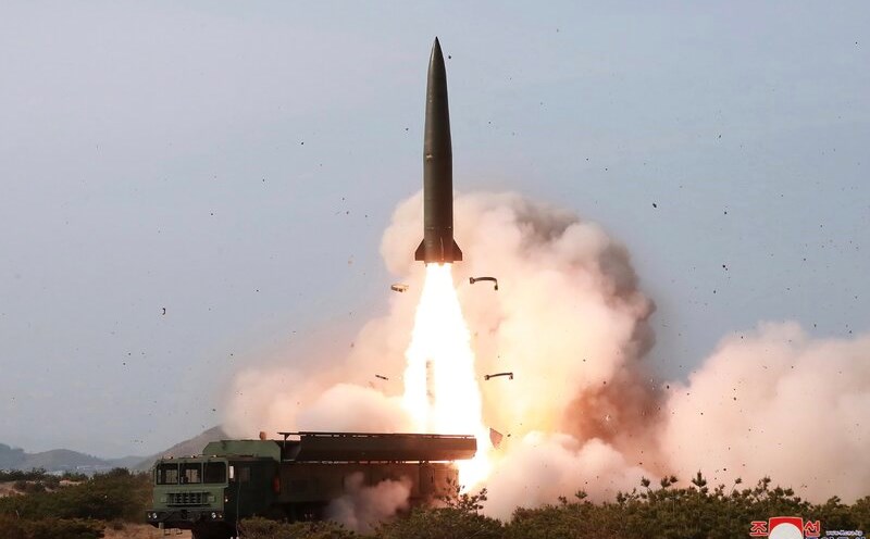 A North Korean missile test launch in 2019. Photo: Xinhua/KCNA