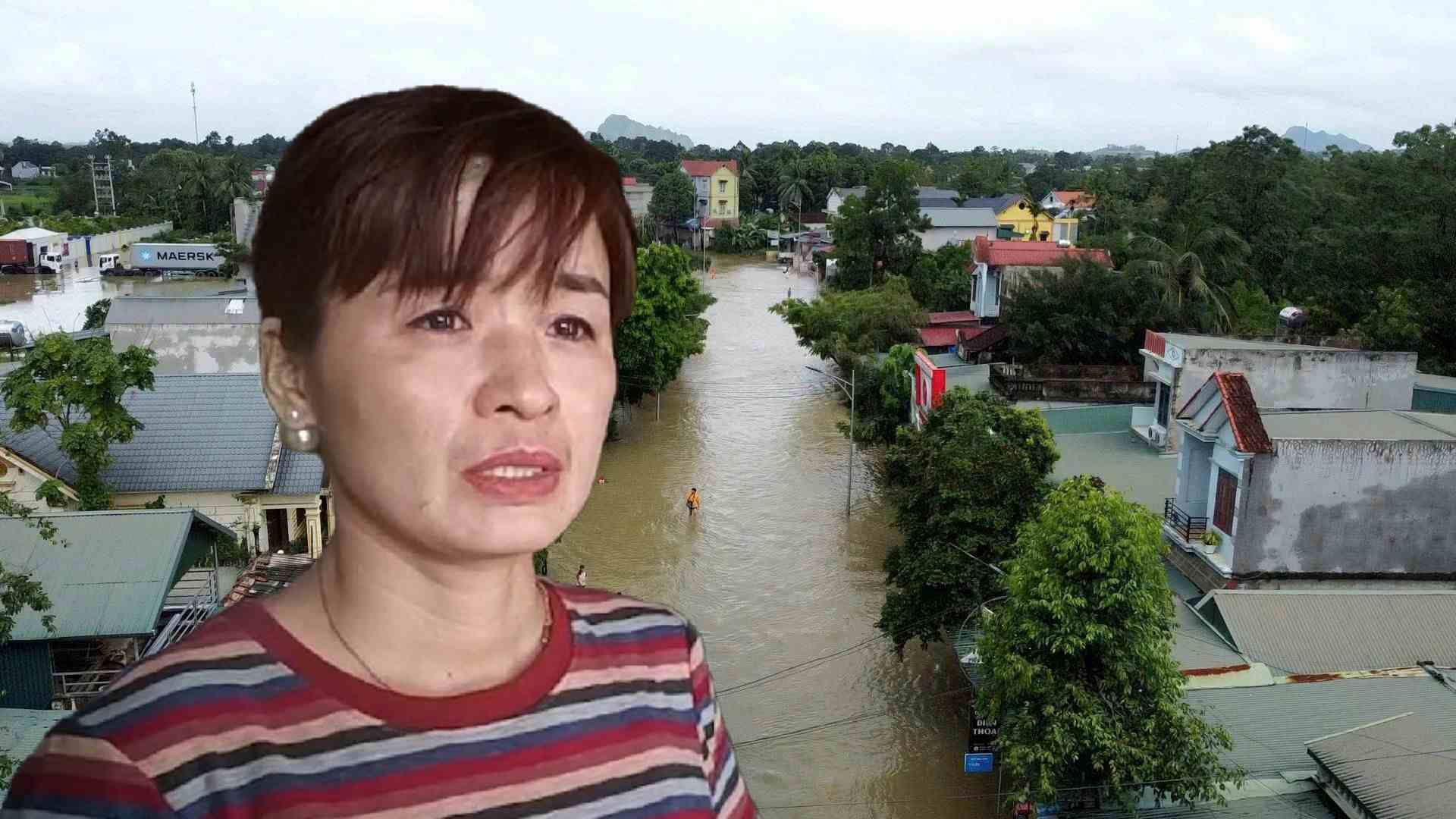 Having hundreds of millions of dong in assets swept away by floodwaters, people in Thanh Hoa held tears. Photo: Quach Du