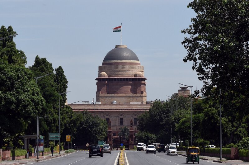 Edificio Rashtrapati Bhavan (Presidente) en Nueva Delhi India. Foto: Xinhua