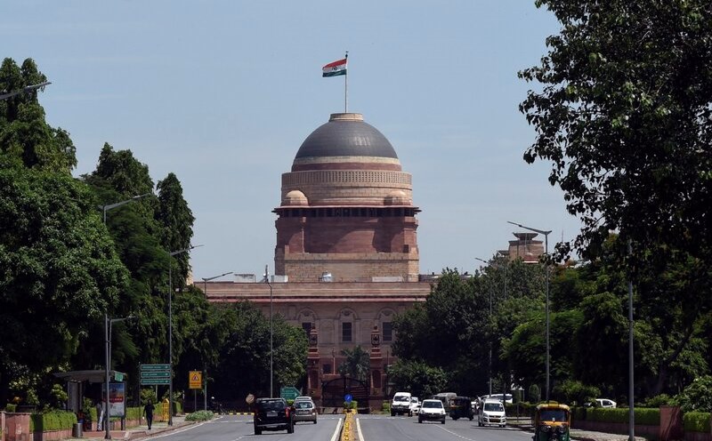 Rashtrapati Bhavan Building ( Presidential Palace) in New Delhi, India. Photo: Xinhua