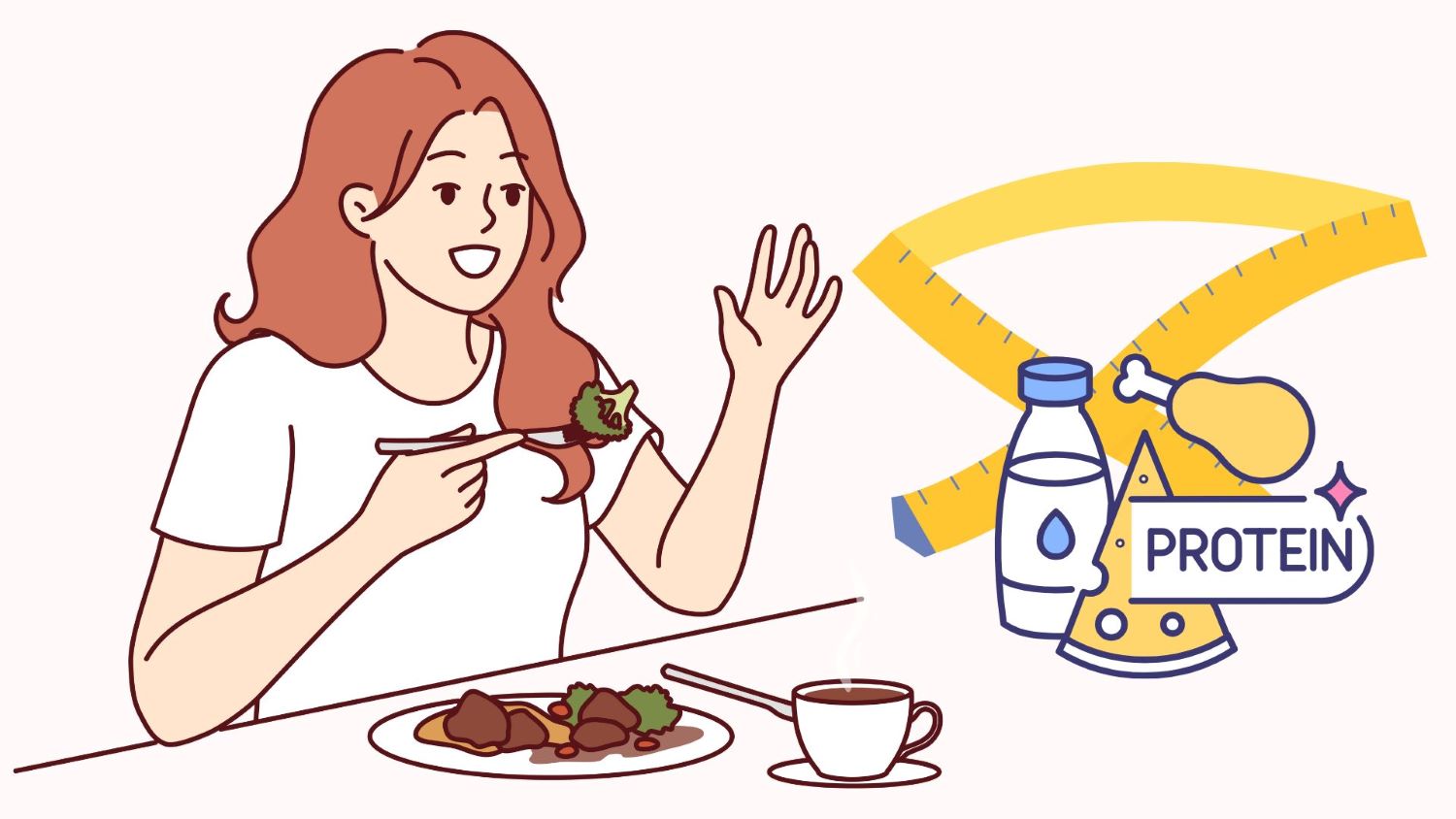 Adding protein to breakfast is one of the habits that help tone the waist. Graphics: Thanh Thanh