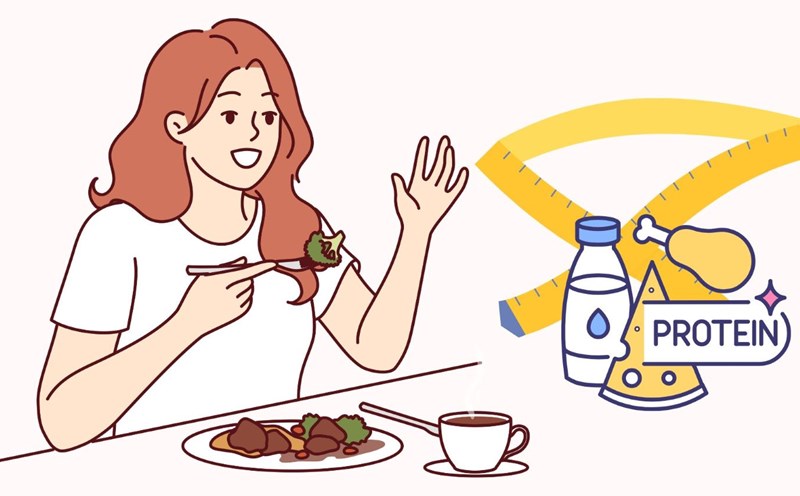 Adding protein to breakfast is one of the habits that help tone the waist. Graphics: Thanh Thanh