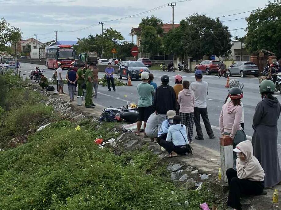 The scene of the accident that killed one person. Photo: Nguyen Khanh
