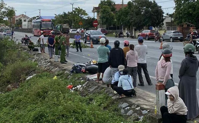 The scene of the accident that killed one person. Photo: Nguyen Khanh