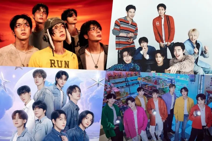 BTS and Kpop groups. Photo: Lotte.