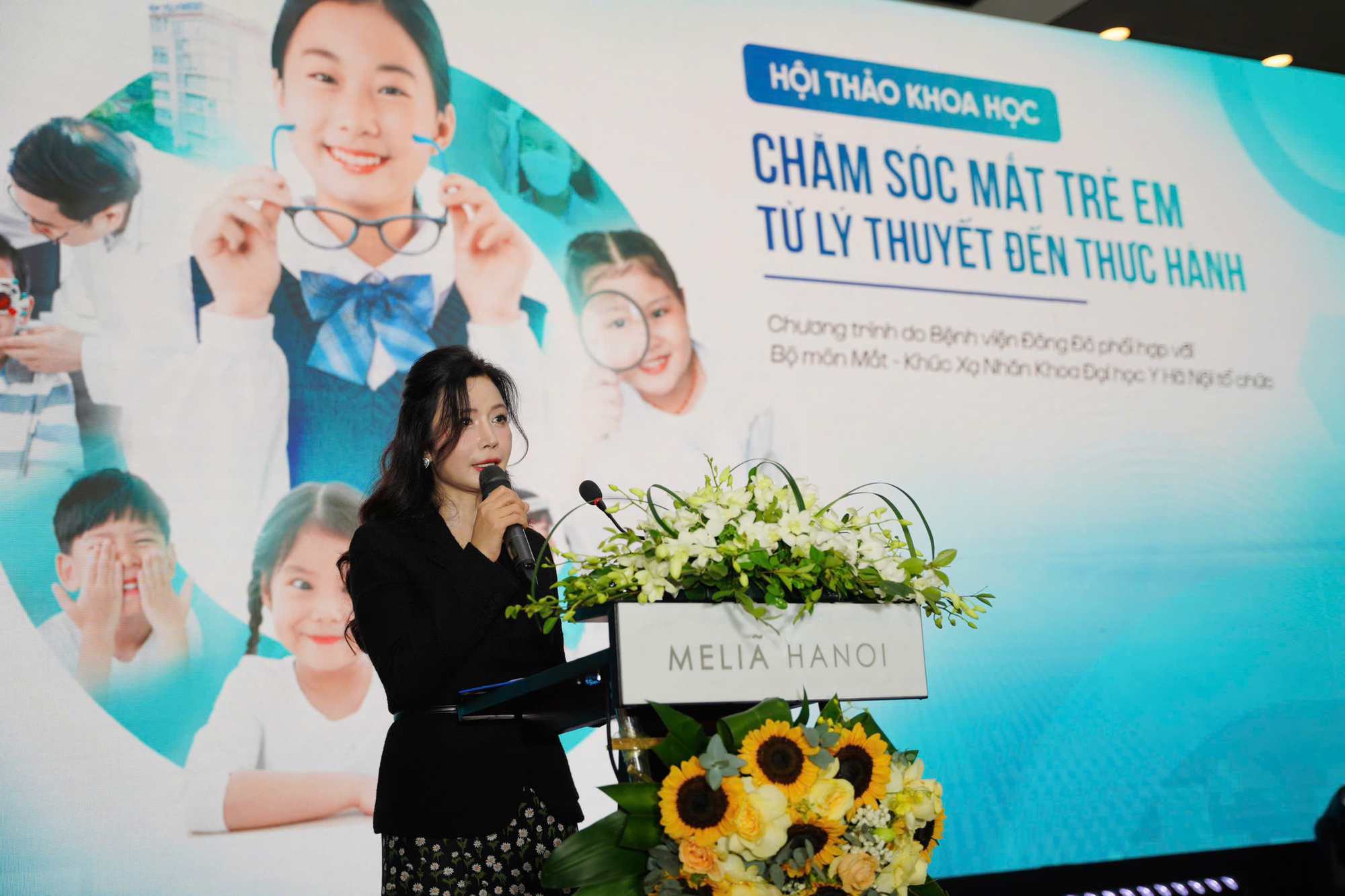 BS Dinh Thi Phuong Thuy, Giam Doc dieu hanh Benh vien Dong Do phat bieu tai hoi thao. Anh: Thanh Thao