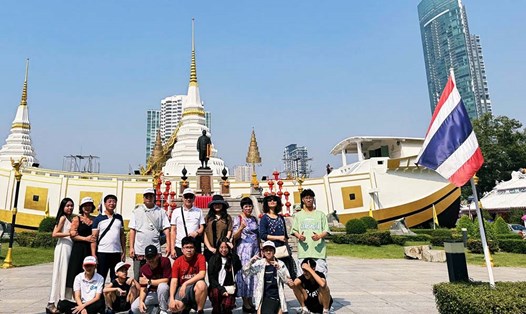 Đoàn khách Việt du lịch Thái Lan đầu năm 2025. Ảnh: Flamingo Redtours