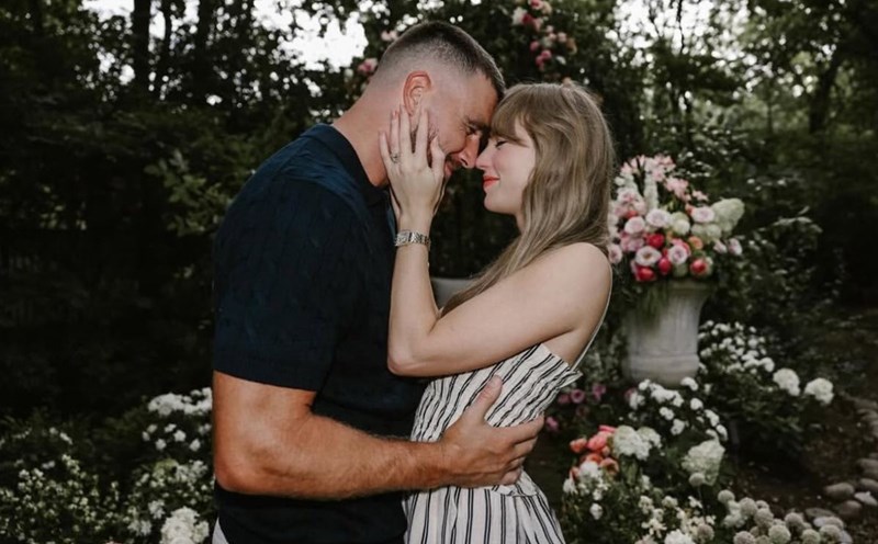 Travis Kelce and Taylor Swift are engaged. Photo: screenshot