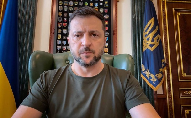 Ukrainian President Volodymyr Zelensky in his daily speech on August 26. Photo: Office of the President of Ukraine