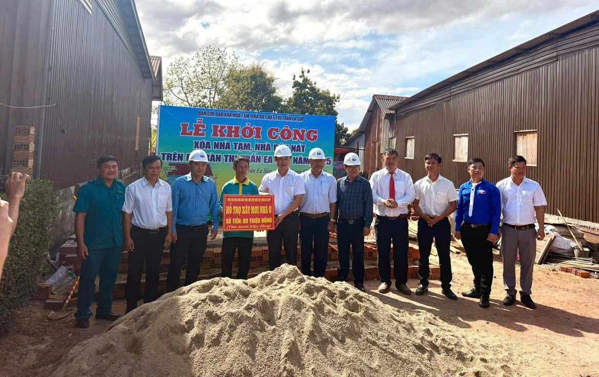 Xã Ea Súp (tỉnh Đắk Lắk) hoàn thành việc xóa nhà tạm, nhà dột nát trong năm 2025. Ảnh: Bảo Trung