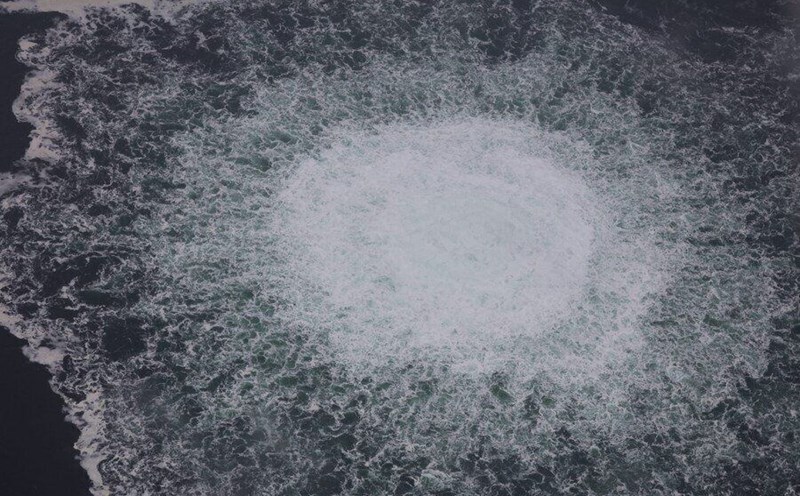 Gas leak in the Baltic Sea after the Nord Stream explosion. Photo: Xinhua