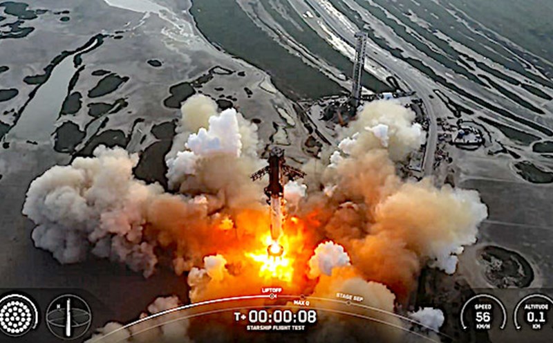 The Starship missile was in the process of takeoff on August 26. Photo: SpaceX