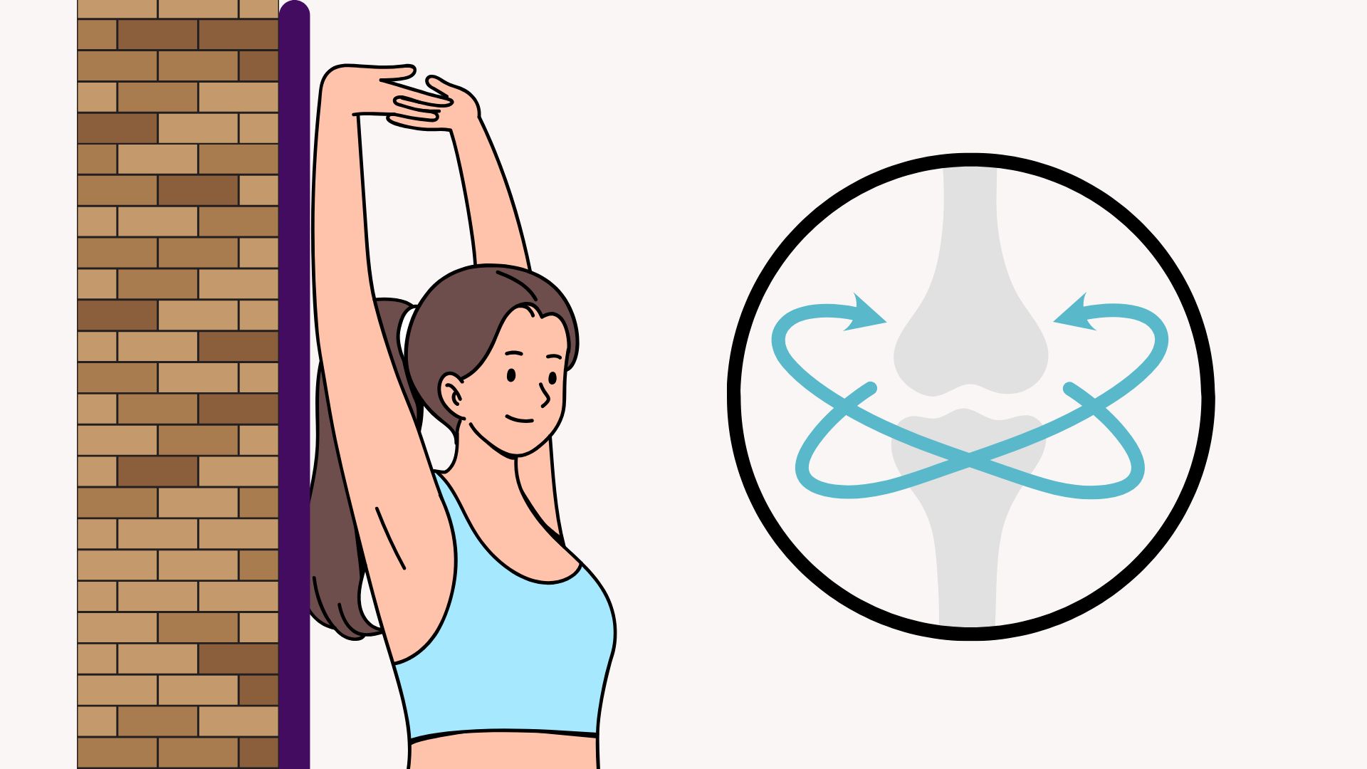 Shoulder stretching exercises help check joint health. Graphics: Thanh Thanh