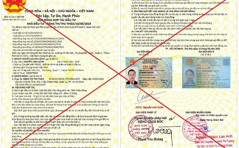 HoSE's investment contract was forged. Photo: HoSE Source