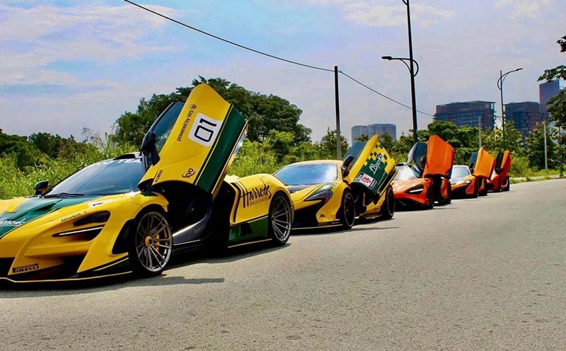 The supercar fleet worth tens of billions of VND with Lamborghini Aventador SVJ Roadster and many McLaren models rarely appear in Ho Chi Minh City. Photo: Phuong Ngo