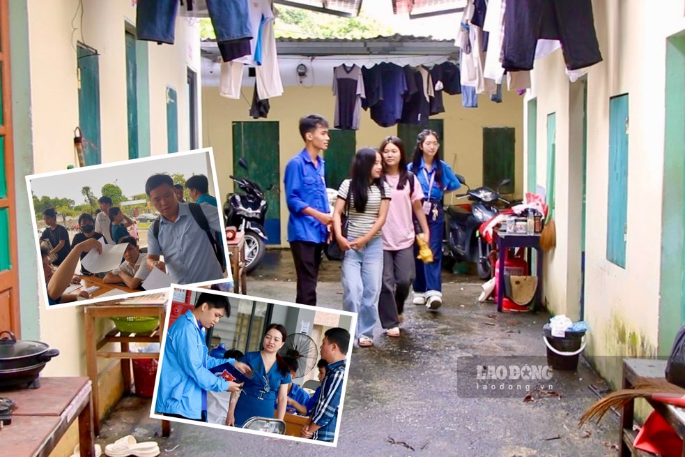 New students in Thai Nguyen struggle to find a room at the beginning of the new school year. Photo: Dang Vu.