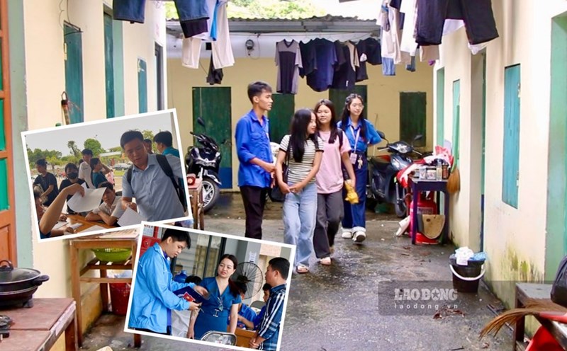 New students in Thai Nguyen struggle to find a room at the beginning of the new school year. Photo: Dang Vu.