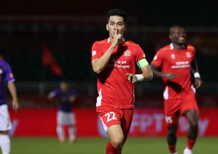 Striker Nguyen Tien Linh is in good form. Photo: Ho Chi Minh City Police Club