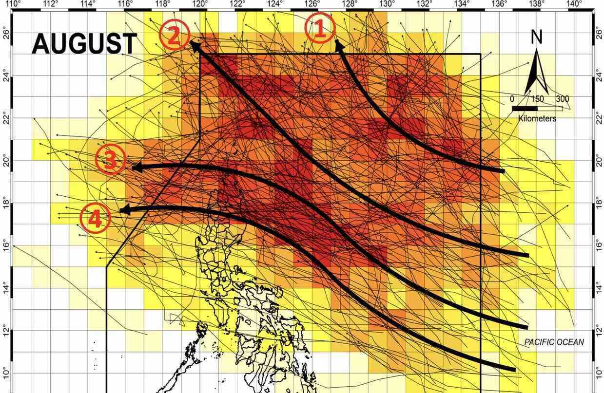Storms and tropical depressions in September near the Philippines are likely to enter the East Sea, heading towards Vietnam. Photo: PAGASA