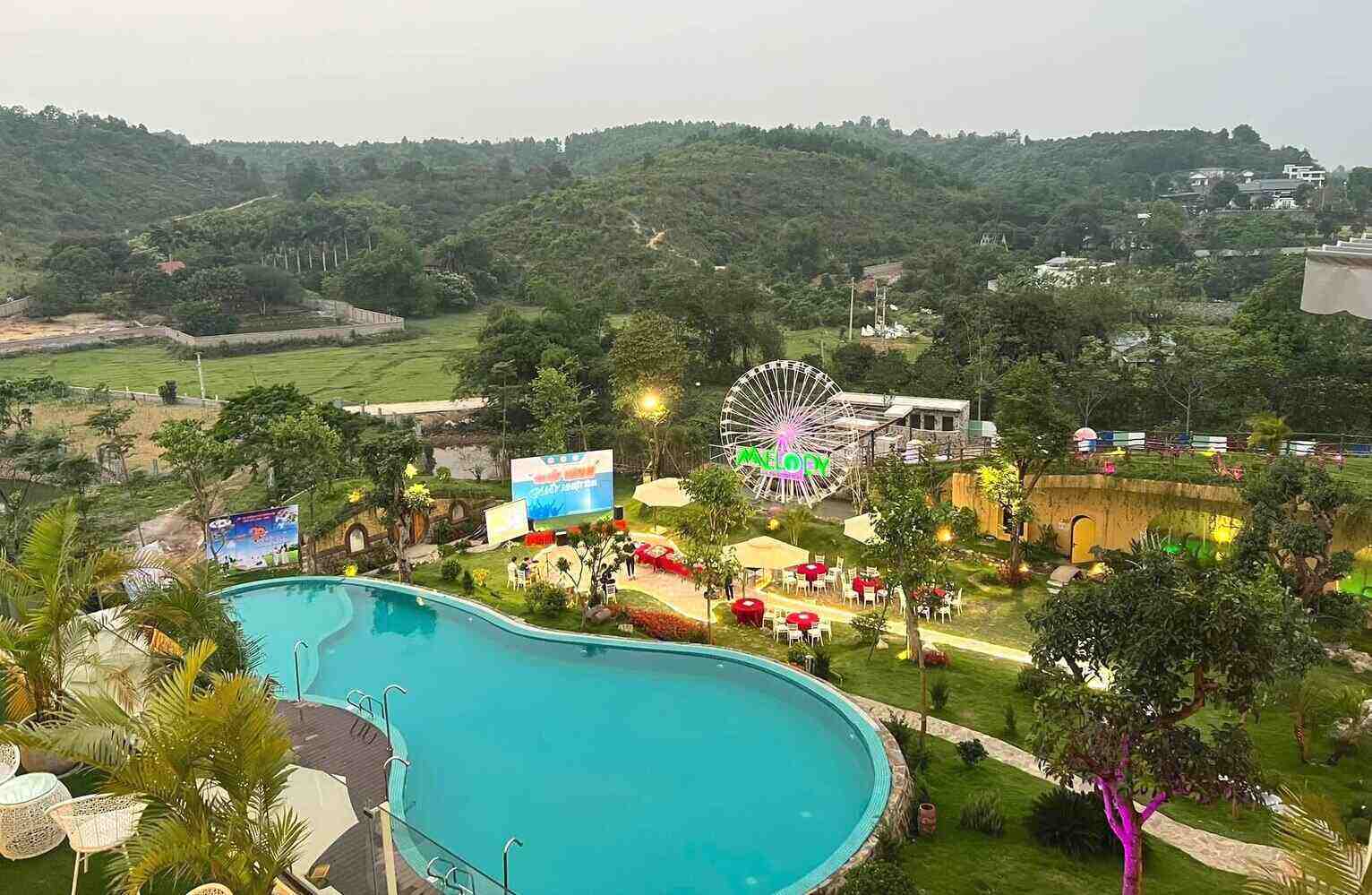 Khu du lich Real Melody Retreat la mot trong nhung diem den hut khach o xa Lien Son, Phu Tho (vung cua ngo gan Thu do Ha Noi). Anh: Fanpage Real Melody Retreat