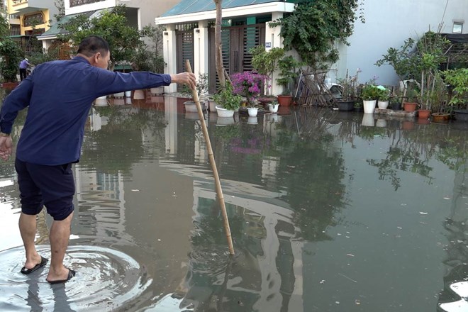 Hàng trăm hộ dân Khu đô thị lấn biển Vựng Đâng, Quảng Ninh sống chung với ngập lụt