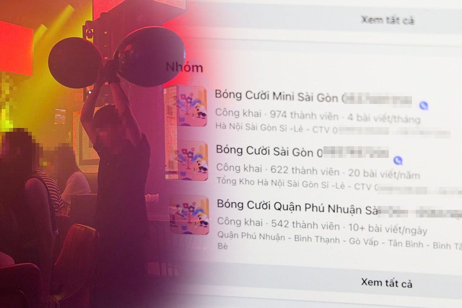 Doing business, buying and selling laughing gas on social networks.