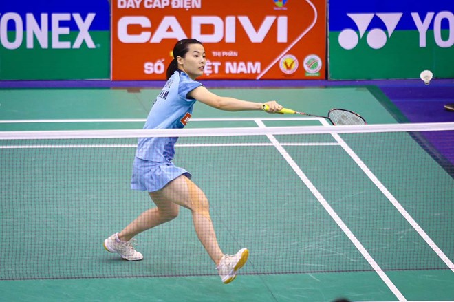 Nguyen Thuy Linh has entered the women's singles round of the 2025 Badminton World Cup. Photo: Thanh Vu