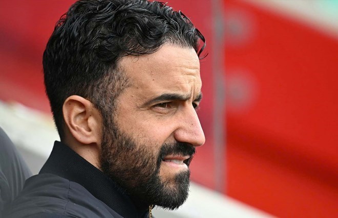 Ruben Amorim was extremely disappointed with Man United's performance. Photo: AFP