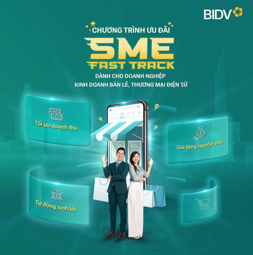 BIDVは、実用的な金融・テクノロジーソリューションを備えた包括的な優遇プログラム「SME Fast Track」を通じて同行し、企業への移行を容易かつ効果的に支援しています。写真:BIDV