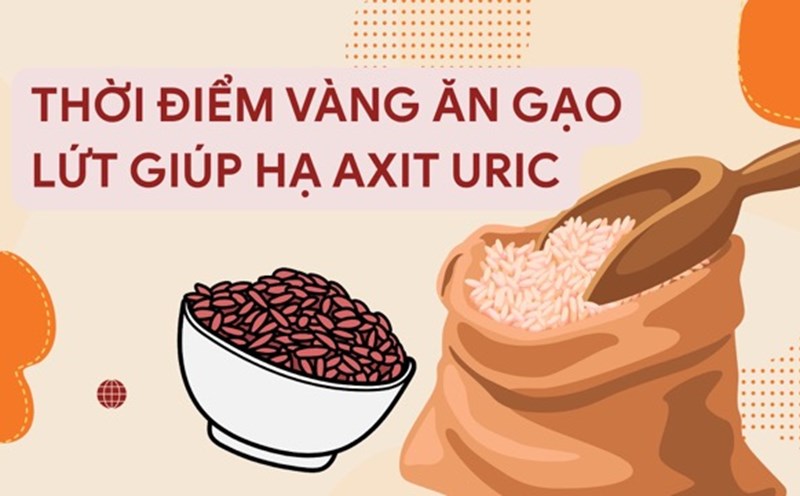 Brown rice contains many nutrients that are good for digestion, effectively supporting uric acid control. Graphic photo: Huong Son