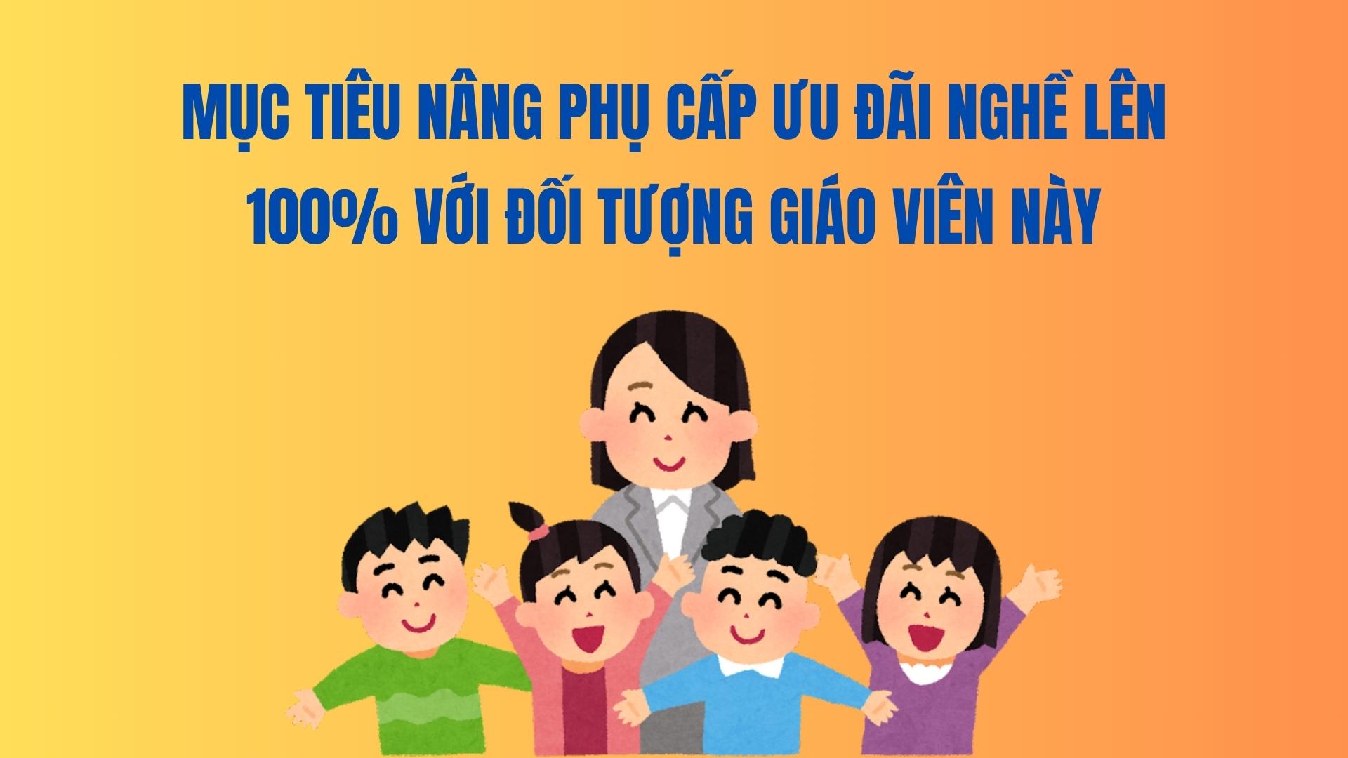 Target of raising vocational allowances to 100% for this group of teachers