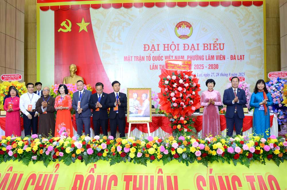 Dai hoi dai bieu Mat tran To quoc (MTTQ) Viet Nam lan thu I, nhiem ky 2025-2030 to chuc tai phuong Lam Vien - Da Lat. Anh: Lam Hong