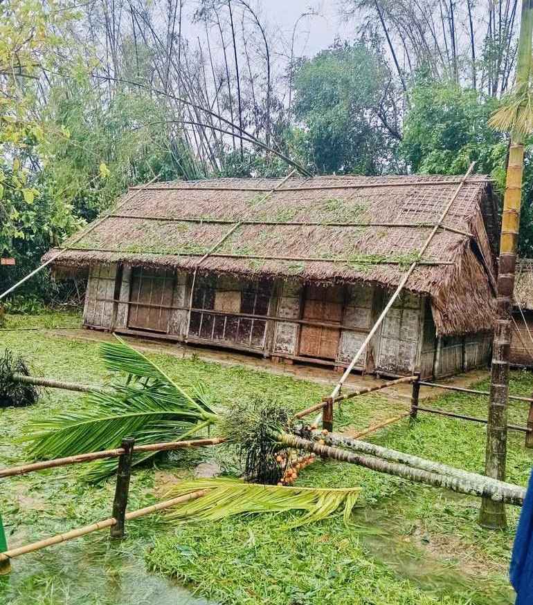 La tempete n° 5 cause de nombreux degats au site national special de Kim Lien. Photo : Phan Quy