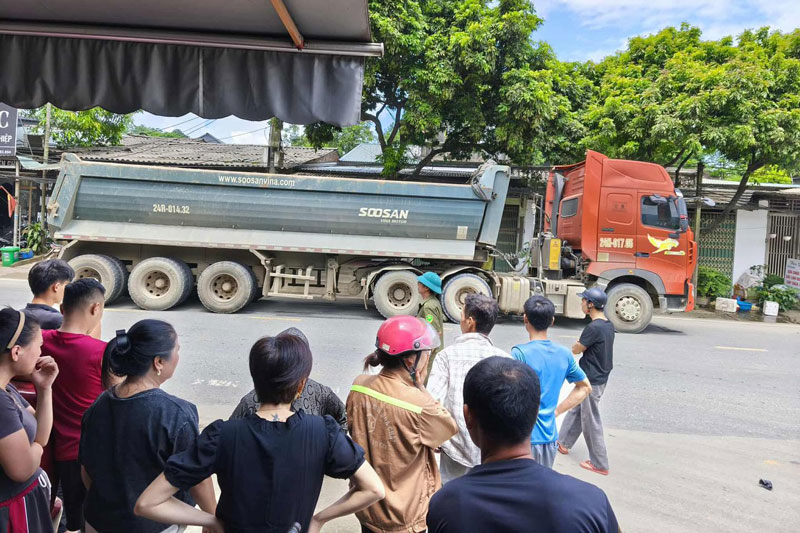 Scene de l'accident dans la commune de Tang Loong province de Lao Cai. Photo : Fournie par les habitants