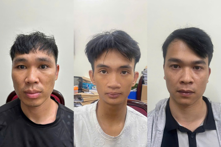 Los sujetos detenidos. Foto: Policia de Hanoi