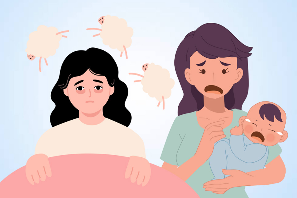 The impact of lack of sleep on postpartum maternal health and how to improve it. Graphics: Thien Nhan