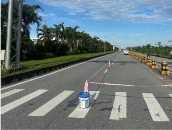 The area where the accident occurred. Photo: Hai Phong City Traffic Safety Committee